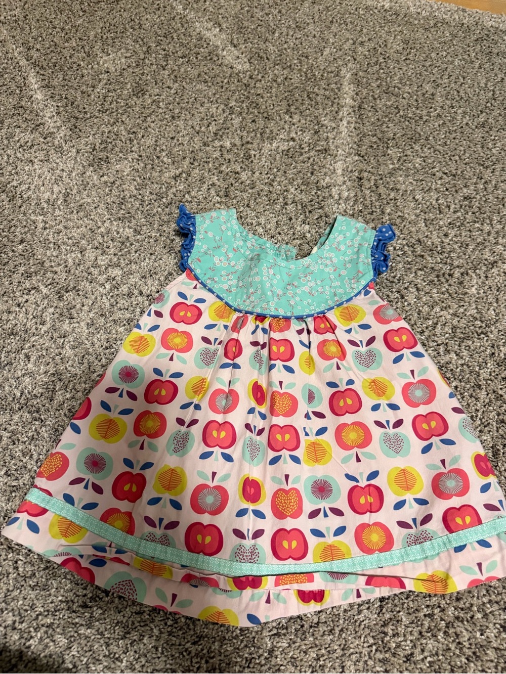 Matilda Jane Mint-Green Top with Apple Print